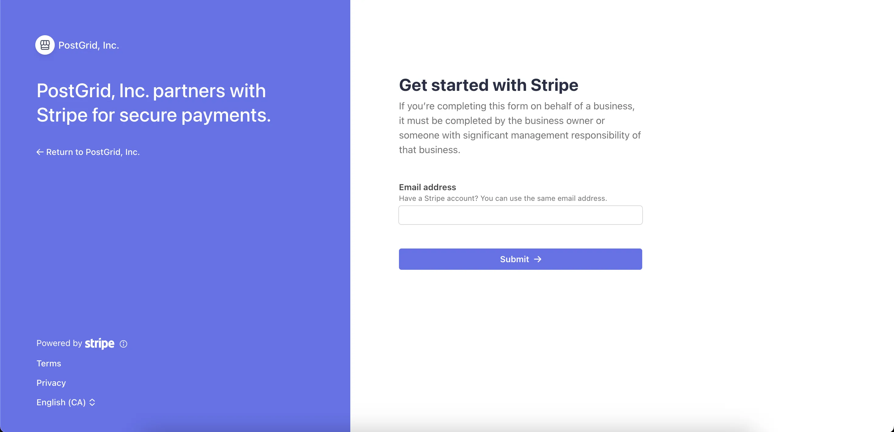 API response showing the Stripe Connect onboarding URL returned after posting to the individualized setup links endpoint