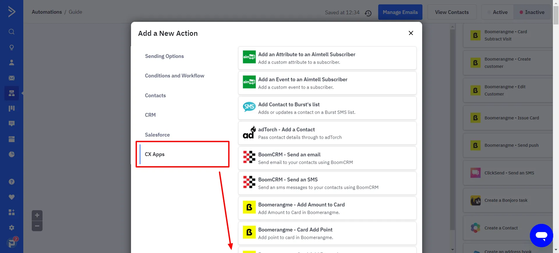 PostGrid action in ActiveCampaign
