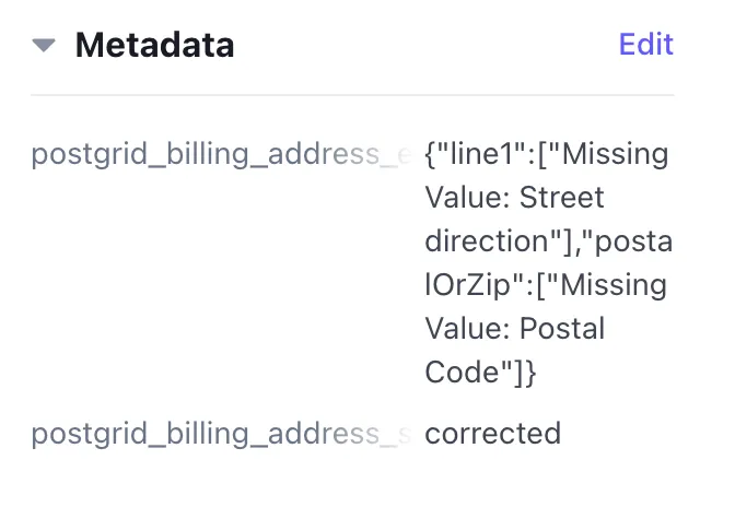 Customer Metadata