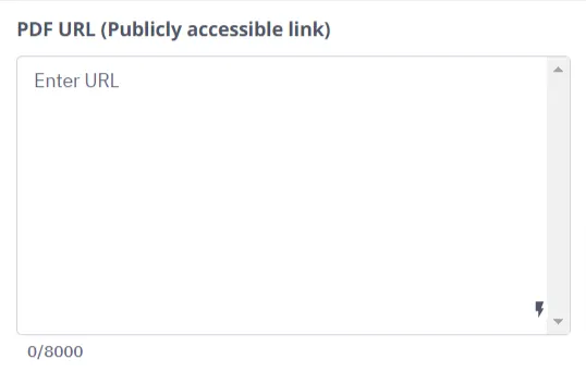PDF URL field