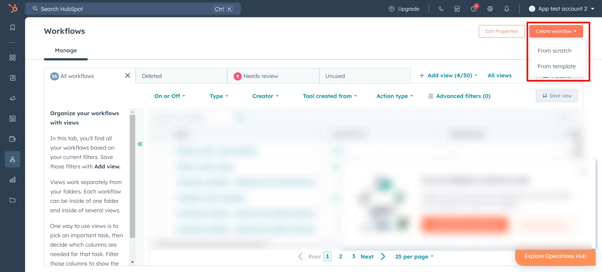Create workflow from scratch