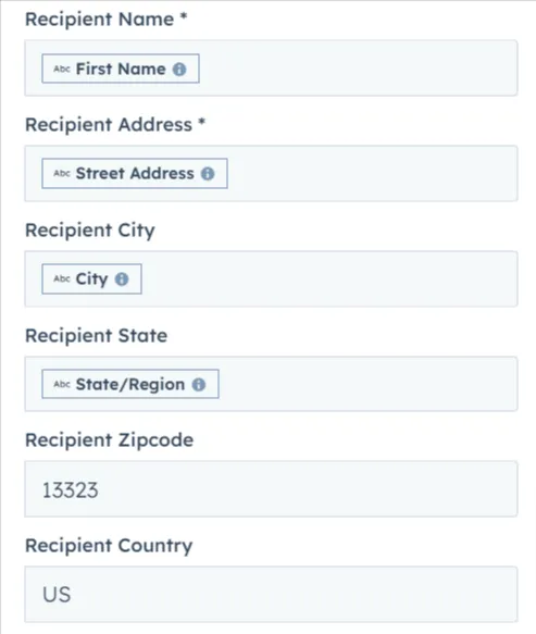 Bulk letter recipient mapping