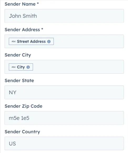 Bulk letter sender mapping