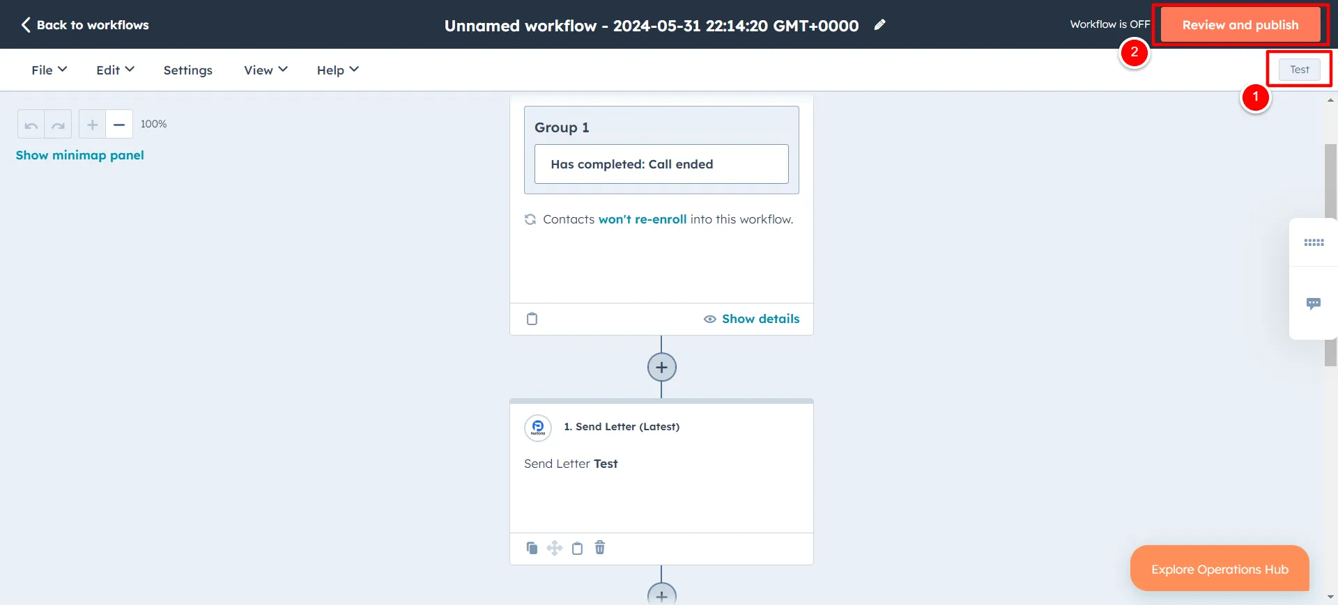 Review and publish workflow