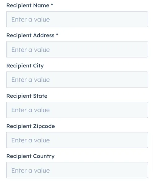 Bulk postcard recipient mapping