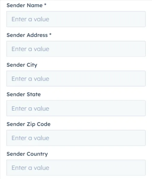 Bulk postcard sender mapping
